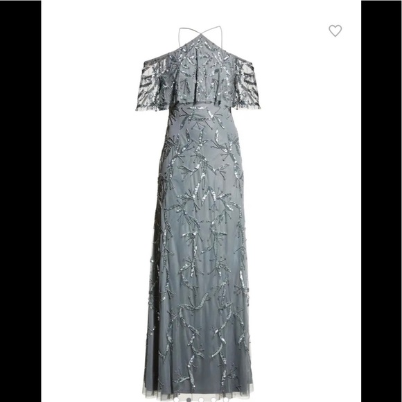 Beaded Evening Gown by Aidan Mattox. - Picture 1 of 2